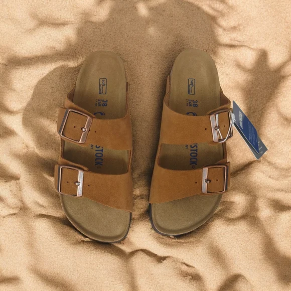 Birkenstock Arizona Mink Narrow Two-Strap Sandals - Picture 3 of 6